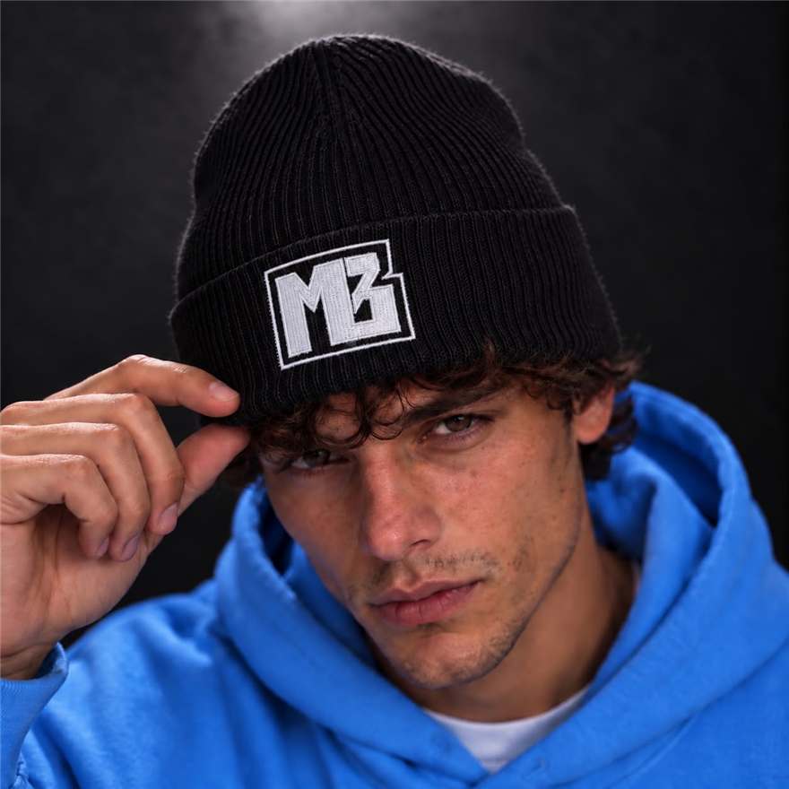 Black MB Essentials Beanie, men