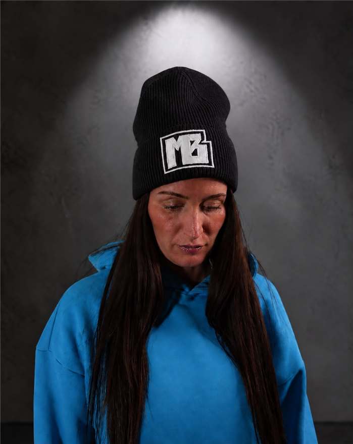 Black MB Essentials Beanie, women