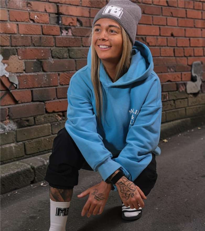 Blue Lagoon oversized hoodie, women 12