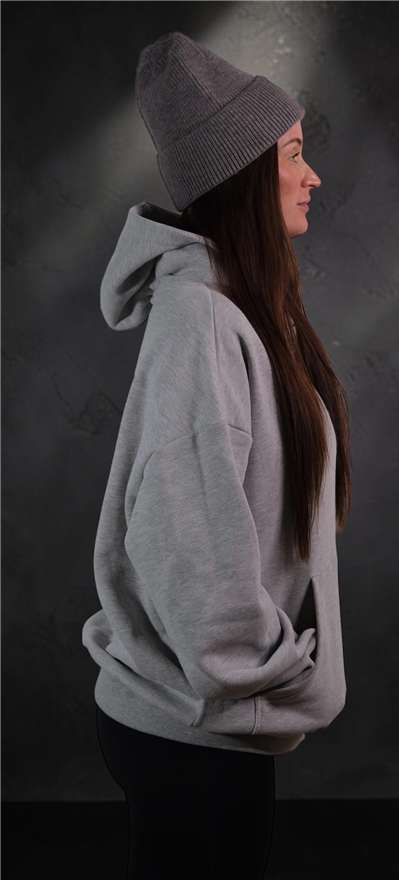 The O.G Grey oversized hoodie, women 3