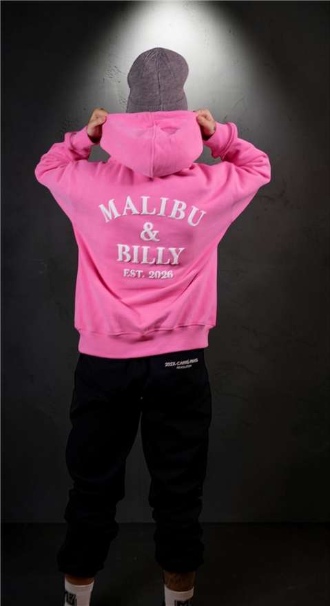 Hot Mess Pink oversized hoodie, women 3