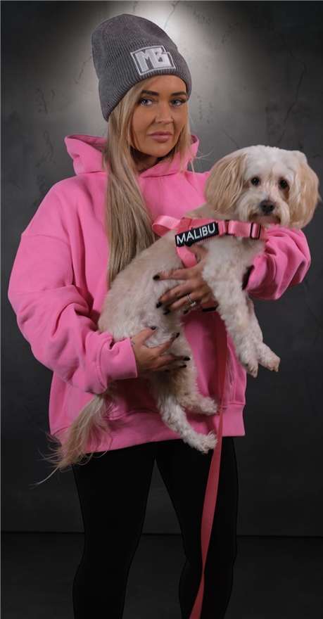 Hot Mess Pink oversized hoodie, women 8
