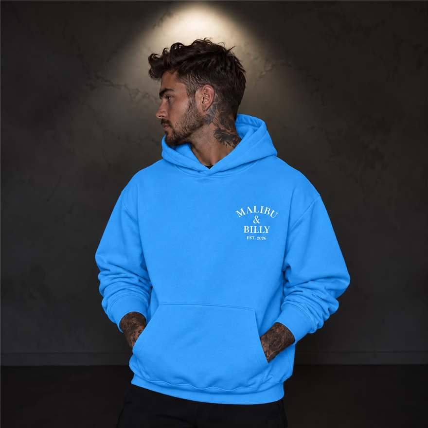 Blue Lagoon oversized hoodie, men 1