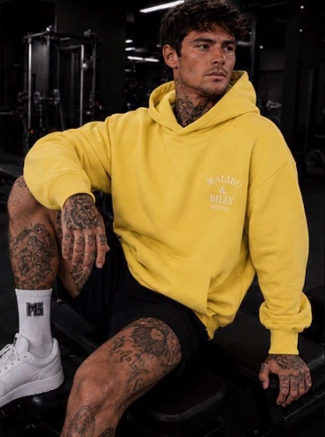 Lemon Drop oversized hoodie, men 5