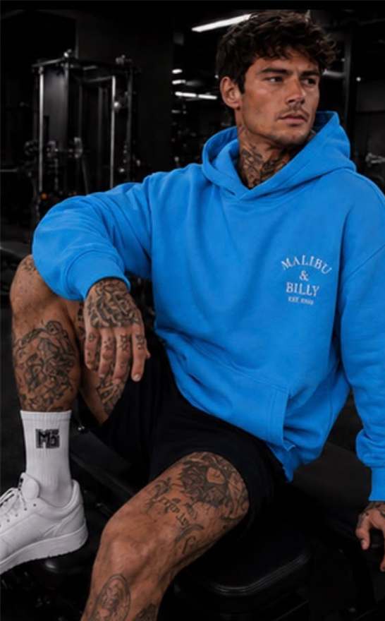 Blue Lagoon oversized hoodie, men 3