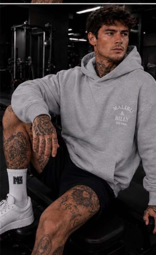 The O.G Grey oversized hoodie, men 3